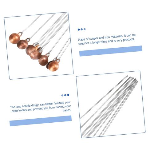 10pcs Copper-Head Combustion Spoons High Temperature Resistant Chemical Experiment Tools with Moderate Handle for Safe Laboratory and Scientific Research Use in Saudi Arabia
