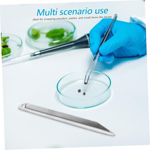 3pcs Stainless Steel Lab Scoop Curved Rounded End Spatulas for Mixing Transferring Powders Pastes Beads Jewelry Craft Projects Multipurpose Tools in Saudi Arabia