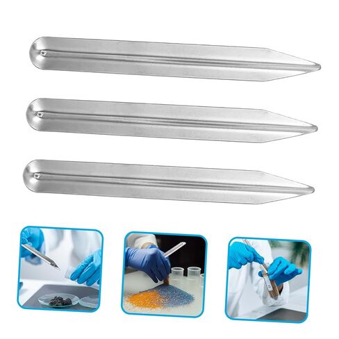 3pcs Stainless Steel Lab Scoop Curved Rounded End Spatulas for Mixing Transferring Powders Pastes Beads Jewelry Craft Projects Multipurpose Tools in Saudi Arabia