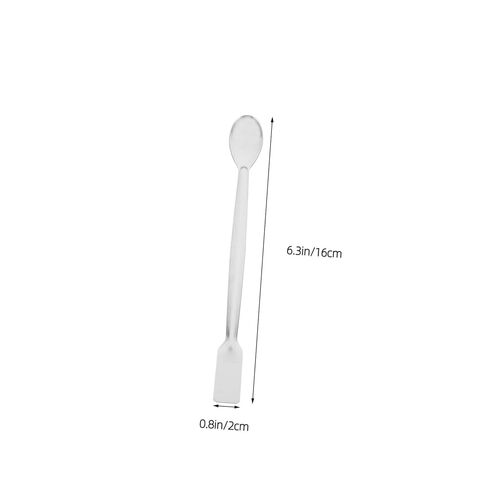 10pcs Double-Ended Stainless Steel Lab Spoons Micro Sampling Spatula Square Flat Scoop for Precise Reagent Measuring and Mixing in Laboratory and Medical Use in Saudi Arabia