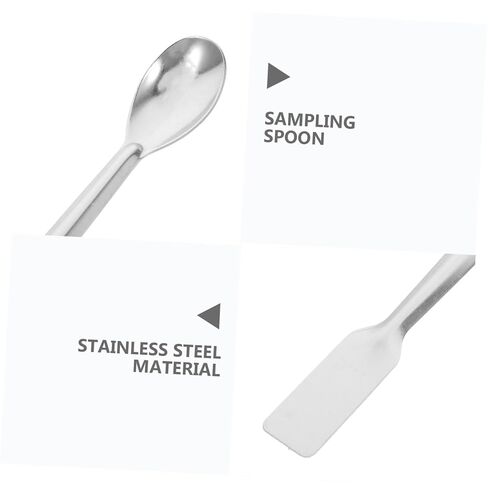 10pcs Double-Ended Stainless Steel Lab Spoons Micro Sampling Spatula Square Flat Scoop for Precise Reagent Measuring and Mixing in Laboratory and Medical Use in Saudi Arabia