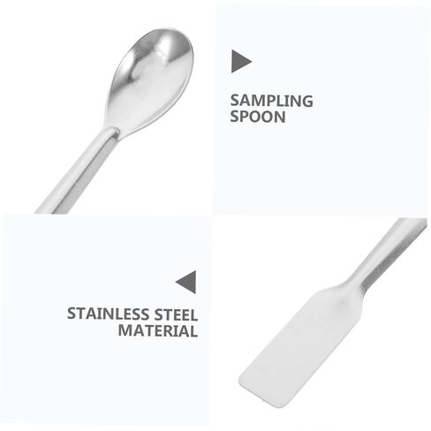 10pcs Double Ended Stainless Steel Lab Spoon Micro Lab Spatula Sampling Measuring Scoop for Laboratory and Medical Use with Square Flat End in Saudi Arabia