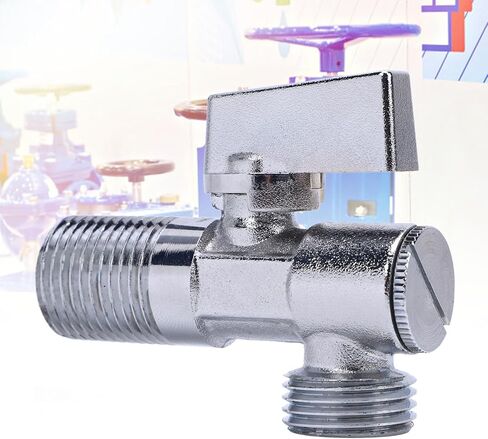 Dioche Angle Stop Valve Angle Stop Valve Brass 1/4 Quarter Turn G1/2in Inlet G1/2in Outlet Water Shut Off for Kitchen, Bathroom, Sink & Toilet in Saudi Arabia