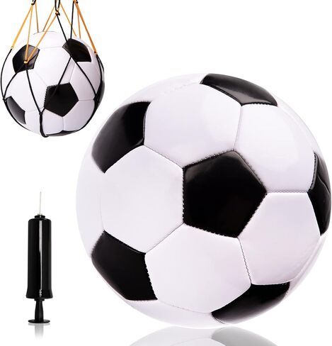 كرة القدم U&C مقاس 5 مقاس 4 مقاس 3 مقاس 2 مع مضخة مفرغة من الهواء - عبوة واحدة أو 2 كرة تدريب داخلية وخارجية قياسية - هدية للشباب البالغين والمراهقين والأطفال الصغار 1-3 5-8 8-12 13 عامًا للأولاد والبنات in Kuwait