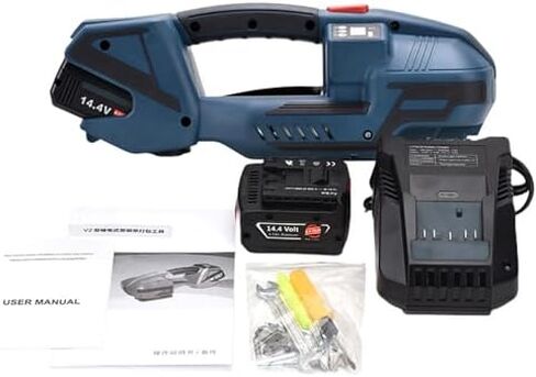 Electric Strapping Machine - Battery Powered Banding Tool for PP PET Straps, Automatic Pallet Strapping Machine, Includes 2 Batteries in Saudi Arabia