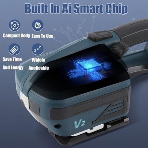 Electric Strapping Machine - Battery Powered Banding Tool for PP PET Straps, Automatic Pallet Strapping Machine, Includes 2 Batteries in Saudi Arabia