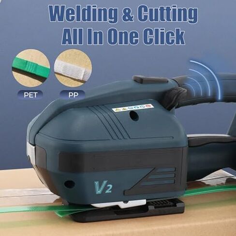 Electric Strapping Machine - Battery Powered Banding Tool for PP PET Straps, Automatic Pallet Strapping Machine, Includes 2 Batteries in Saudi Arabia
