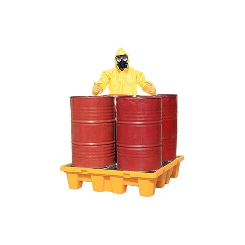 Modular Spill Containment Pallet Polypropylene Spill Containment Tray with Drain for Workshop/Factory, Safe Liquid Storage & Easy Clean-up(120x120x10cm) in Saudi Arabia