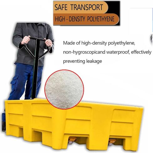 Modular Spill Containment Pallet Polypropylene Spill Containment Tray with Drain for Workshop/Factory, Safe Liquid Storage & Easy Clean-up(120x120x10cm) in Saudi Arabia