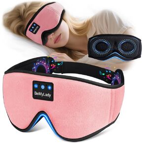 Sleep mask Headphones,100% Blackout 3D Zero Eye Pressure Bluetooth Sleep mask Breathable Eye mask with Bluetooth Headphones Sleep Headphones for Side Sleepers 14H Playtime&Bluetooth 5.4 Black in Saudi Arabia