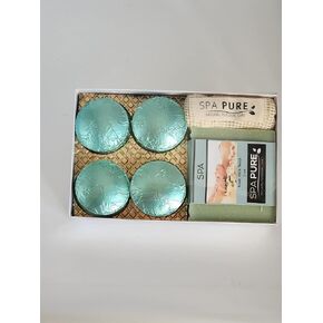 مجموعة هدايا العلاج العطري النقي من سبا: صابون عشب الليمون الحرفي، 4 أجهزة بخار للاستحمام، مصنوعة من مكونات نباتية، زيوت عطرية، طبيعية بالكامل (عشب الليمون) in Kuwait