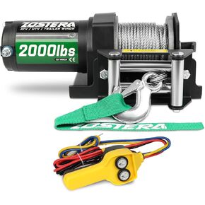 3500 رطل ATV/UTV ونش قارب كهربائي ونش 12 فولت، ونش مقاوم للماء مع حبل سلكي، مع جهازي تحكم عن بعد لاسلكيين ومفتاح سلكي، مع لوحة تثبيت، بكرة، مخمد حبل، سلسلة ألومنيوم in Kuwait