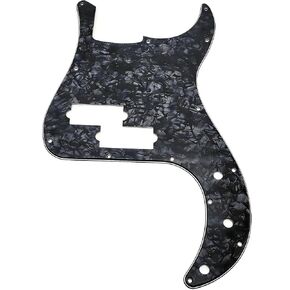 13-Hole P Bass Pickguard - Aluminum Shielded Replacement Scratch Plate for USA/Mexican Modern Standard Precision Bass, PVC Material with Mounting Screws (White 3-Ply) in Saudi Arabia
