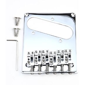 جسر تيلي 10.8 مم 12 سلسلة قابل للتعديل جسر جيتار صلب - سروج من سبائك الزنك قاعدة من الفولاذ المقاوم للصدأ لقطع غيار جيتار مذيع 12 سلسلة (كروم) in Kuwait