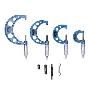 مجموعة أدوات قياس معدنية ميكرومتر خارجية عالية الدقة مكونة من 4 قطع من كيكومي 25/50/75/100 مم 0.01 مم للاستخدام اليومي in Kuwait