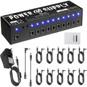 Guitar Pedal Power Supply (GD-01) Pedal Board Power Supply with DC 18V Pedal Power Adapter & 9V 100mA 400mA Isolated DC 10 Outputs for 9V 12V 18V Effect Pedals in Kuwait