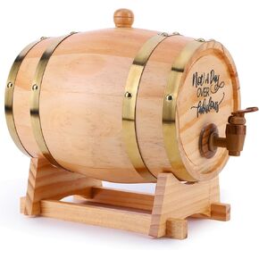 3L Engraved Barrel with Stand Bung and Spigot Barrel Dispenser Bourbon Barrel for Bourbon Cocktails Rum in Kuwait
