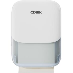 Multifold Paper Towel Dispenser Wall Mount Large Capacity Lock Visible Window Suitable for Commercial Bathroom Home（White） in Saudi Arabia