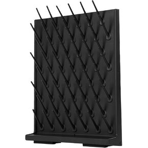 رفوف تجفيف المختبر، رف تجفيف المختبر ذو 52 فتحة مع أنبوب تصريف، رف تجفيف مثبت على الحائط/سطح الطاولة مع أعمدة قابلة للإزالة للمختبرات والصناعية والمدارس، أسود in Kuwait