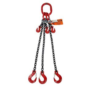 Advantage Rigging - Chain Sling - 1/2" x 5' Triple Leg with Sling Hooks and Adjusters - Grade 80 in Kuwait