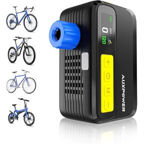Auxpower New Electric Bike Pump-Mini Portable Bike Tire Pump with Gauge, 120PSI Portable Bicycle Pump Fast Inflation, High-Performance Air Pump for Bike Tires and Balls (Presta & Schrader) in Kuwait