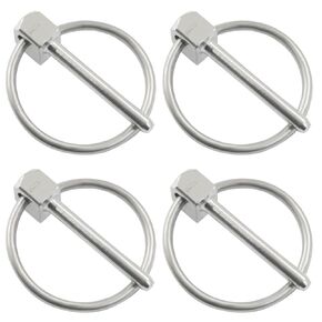 4 Pcs 304 Stainless Steel Linch Pin with Ring, 1/8" x 1" Heavy Duty Lynch Pins for Trailers, Trucks, Tractors, Lawn Mowers & Agricultural Equipment in Kuwait
