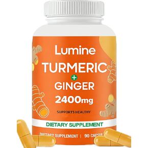 مكمل الكركمين الكركم من لومين، 2400 ملغ من مستخلص الكركم مع 95% من الكركمينويدات، نباتي، غير معدّل وراثيًا، خالي من الغلوتين (1 قطعة) in Kuwait