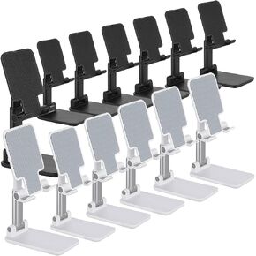 24 PCS طاولة المكتب للهاتف الخليوي طاولة مكتب قابلة للتعديل زاوية قابلة للطي حامل قابلة للطي محمولة حامل الهاتف المحمول السيليكون سليكون بوس ذكي حامل الكمبيوتر اللوحي. in Kuwait