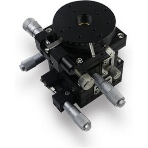 مرحلة تحديد المواقع الدوارة الآلية XYZRG60 مزيج متعدد المحاور من أربعة اتجاهات المرحلة الدوارة دليل الضبط الدقيق طاولة الشرائح LTP60-L-2 الحمل: 29.4N (3kgf) in Kuwait