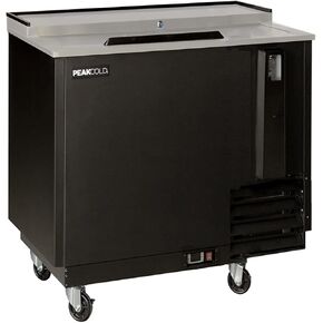 PEAKCOLD Deep Well Horizontal Bottle Cooler; Slide Top Bar Refrigerator; 36" W in Kuwait