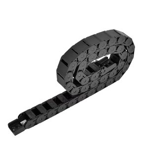 Plastic Cable Chains Semi-Enclosed Drag Chain Wire Carrier With End Connectors For Router Machine Tool Parts 1M(18X25_TYPEB) in Kuwait