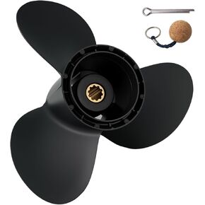 Boat Propeller for Suzuki 25HP 30HP Outboard Engines 10 1/4 x 10, 10 1/4 x 11, 10 1/4×12，10 1/4 x 13, 10 1/4 x 14 DT25 DF25 DT30 DF30,Aluminum 3-Blade 10-Spline RH in Kuwait