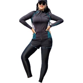 بدلة ركوب الأمواج للسيدات، بدلة غطس كاملة للسيدات، بدلة غطس للسيدات من قطعة واحدة بأكمام طويلة، بدلة غطس مضادة للأشعة فوق البنفسجية مكونة من 5 قطع، بدلة سباحة رياضية للبالغين سريعة الجفاف وواقية من الشمس in Kuwait