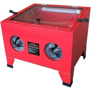 AutoForever 25 Gallon Air Sandblasting Cabinet,40-80 PSI Power Air Sand Blasting Cabinet,Heavy Duty Steel Sandblasting with Spray Gun & 4 Nozzle Bench Top Cabinet for Rust Removal,Stain,Paint in Kuwait