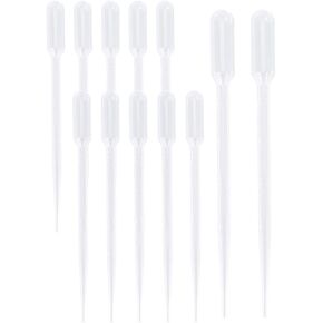 100Pcs Clear Graduated Trasfer Pipettes 0.5ML Capacity Liquid Dropper Plastic Transparent Eye Droppers Perfume Dispenser for Essential Oil Transfer Science Crafts in Kuwait