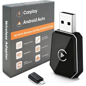 محول CarPlay اللاسلكي ، و Carplay Adapter Adapter Android ، والتوصيل والتشغيل تحويل Wired إلى Wireless يدعم السيارة التحكم الأصلي للسيارة in Kuwait