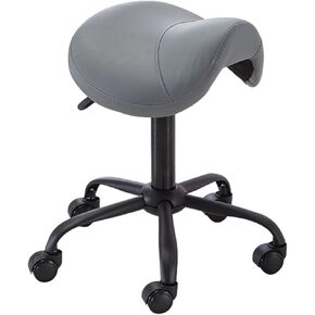 Ergonomic Chair Medical Saddle Stool, 43 Cm- 53 Cm Hydraulic Rolling Stool Chair, 360° Swivel Saddle Chair Seat for Home, Work, Office Seat (Light Gray) in Kuwait