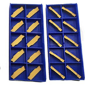 ZTED02503 Indexable External Turning Grooving Carbide Inserts for Steel and Stainless Steel for Grooving Insert Holders (ZTED02503 Yellow)(ZTFD0303 Brwon) in Saudi Arabia