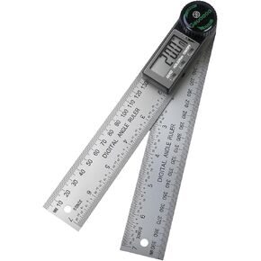 أداة تحديد الزوايا الرقمية، منقلة من الفولاذ المقاوم للصدأ 7 بوصة/200 مم، بطاريتان قياس زاوية أداة النجارة لبناء النجار والقياس بنفسك in Kuwait