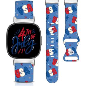 Holiday Watch Band Compatible with Fitbit Versa 3 / Versa 4 / Sense / 2, Christmas Halloween Smartwatch Replacement Strap for Fitbit Versa 3/4 /Sense / 2 in Kuwait