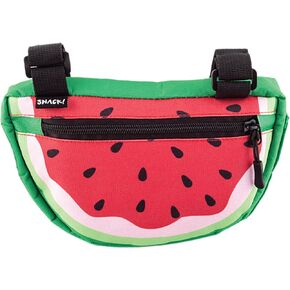 وجبة خفيفة! حقيبة دراجة البطيخ - إطار دراجة وردي وحقيبة مقود مع أشرطة قابلة للتعديل - تخزين صغير للدراجات الإلكترونية والدراجات والمزيد - ملحق ممتع لراكبي الدراجات in Kuwait