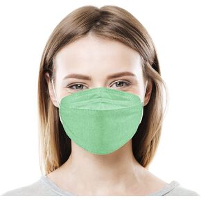 Lutema 5-Ply Disposable Fish Style Face Mask - Made in USA | 3-Panel Flat Fold Design Structure | For Men & Women (5pcs) in Saudi Arabia