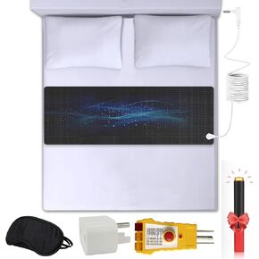 Grounding Mat for Bed, Sleeping, (27" x 76" King) PU Leather grounding mat for improving Energy and Sleep, Comes with Outlet Tester, grounding Wire, Eye mask, Test Pen and Safety Adapter. in Kuwait