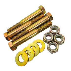 1/2"-13 x 3-1/2" براغي سداسية من الدرجة 8 (4 عبوات) مع غسالات مسطحة وصواميل قفل من النايلون - SAE J429 مسامير خشنة شديدة التحمل للسيارات والآلات والبناء 3.5 بوصة in Kuwait