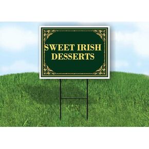 الحلويات الأيرلندية الحلوة، عيد القديس باتريك، البرسيم الأيرلندي، أسهم اتجاهية ذهبية فاخرة، إطار مزدوج الجوانب، مقاس 23x23 بوصة. in Kuwait