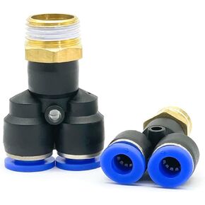 10 قطعة PX تركيبات هوائية على شكل Y تي شيرت 4-12 مللي متر القطر الخارجي خرطوم M5 1/8 "1/4" 3/8 "1/2" BSPT خيط خارجي تي شيرت موصل الهواء (PX6-04 10 قطعة) in Kuwait