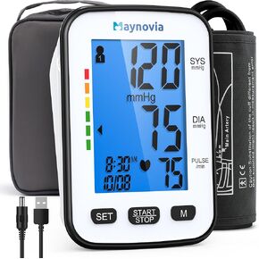 جهاز قياس ضغط الدم من أعلى الذراع للاستخدام المنزلي، جهاز ضغط الدم الرقمي الأوتوماتيكي، جهاز مراقبة ضغط الدم الناطق مع صوت باللغة الإنجليزية والإسبانية، سوار كبير مقاس 8.6 بوصة - 16.5 بوصة، شاشة بإضاءة خلفية، ذاكرة مستخدمين in Kuwait