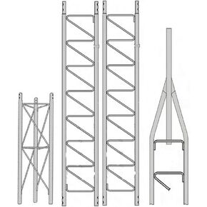 ROHN 30' برج إضاءة برج صناعي من الصلب ذاتي الدعم، تشطيب مجلفن، بدون ثلج in Kuwait