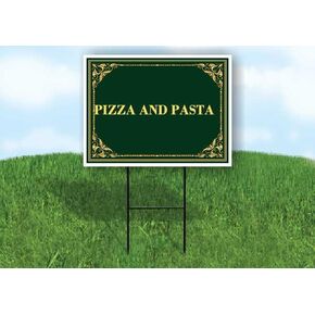 Pizza And Pasta St. Patrick'S Day Irish Clover Fancy Gold Up Arrows A-Frame Single Sided 23x23 in. sign in Kuwait