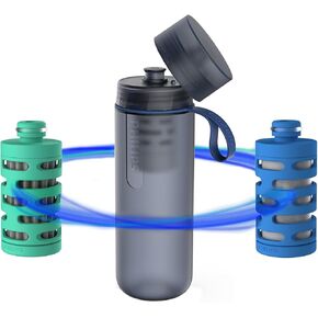 PHILIPS Water GoZero Adventure Filters, Replacement Filter Cartridge, Electro-adsorptive Filter, for GoZero Active Bottle, (3 Counts), 20oz (AWP295/37) in Kuwait